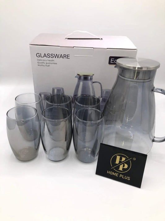 7 Piece Jug Set - 6 Glasses 1 Jug