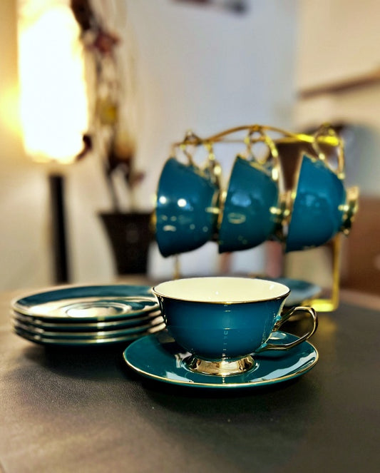 Luxury Tea Cups with Saucer - Set of 6